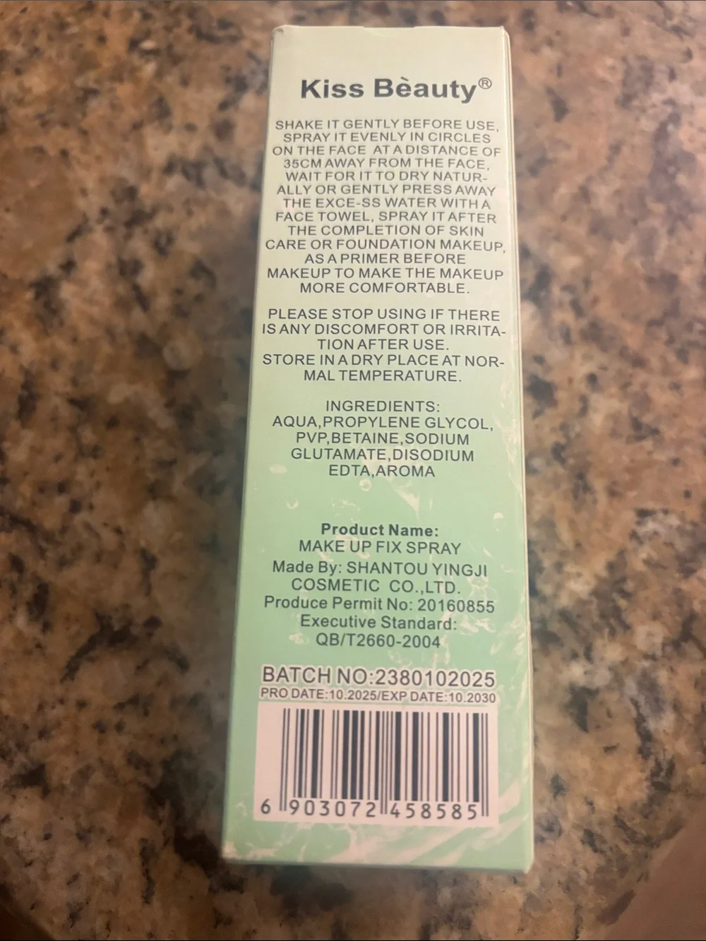 Aloe 12H Make Up Fix Spray - Mint
